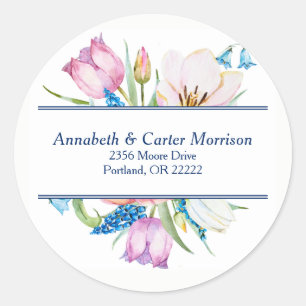 Botanische Blume Umschlag Aufkleber