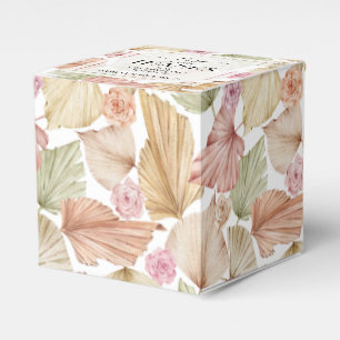 Botanische Blume und Blätter Boho Brautparty Geschenkschachtel