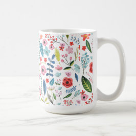 Botanische Blume und Blattmuster Tasse