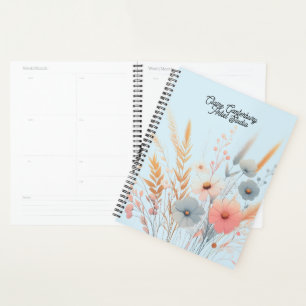 Botanische Blume und Gräser Planer