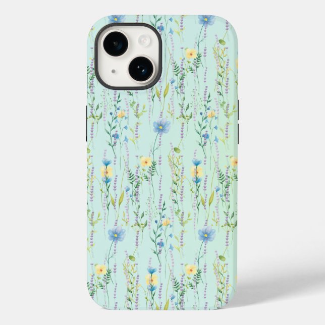 Botanische Blume Wasserfarbene Flora Case-Mate iPhone Hülle (Rückseite)