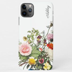 Botanische Blume Wasserfarbener INDIVIDUELLE NAME iPhone 11Pro Max Hülle