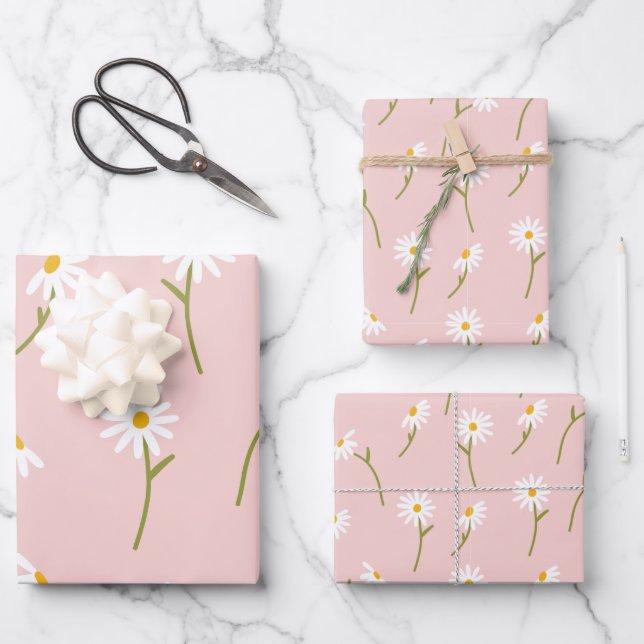 Botanische Blume Wra Geschenkpapier Set (Vorderseite)