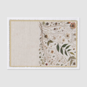 Botanische Blumen & Blätter Hochzeit in der Schönh Seidenpapier