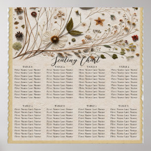 Botanische Blumen & Blätter Hochzeit Naturschönhei Poster
