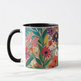 Botanische Blumen Kunst, Dichtung und Musik Tasse