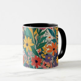 Botanische Blumen Kunst, Dichtung und Musik Tasse