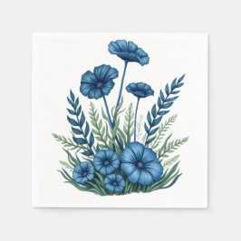 Botanische Blumen-Papier-Servietten für alltäglich Serviette