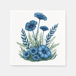 Botanische Blumen-Papier-Servietten für alltäglich Serviette