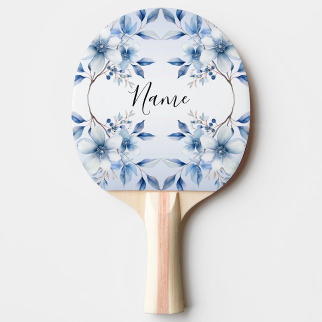 Botanische Blumen Ping Pong Paddle Tischtennis Schläger (Vorderseite)
