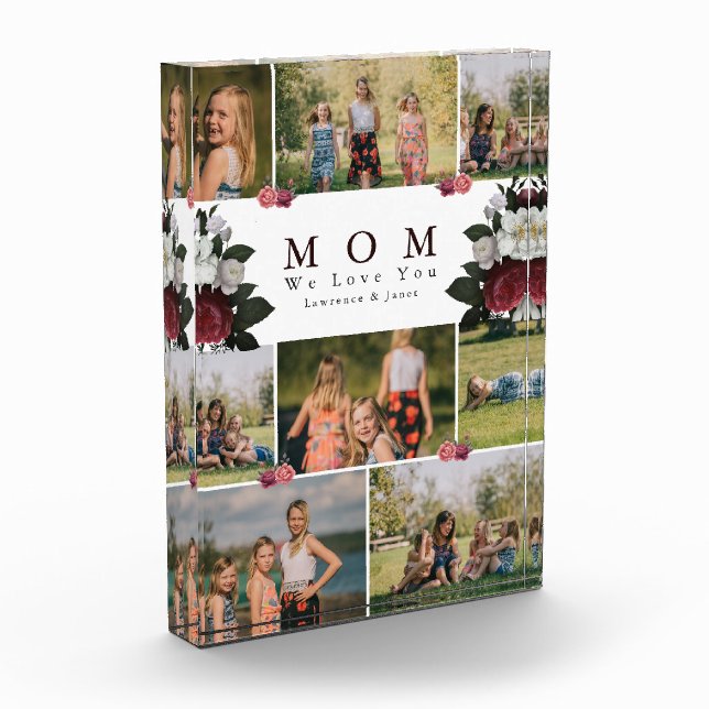 Botanische Blumengeschenke Mama 8 FotoCollage Fotoblock (Links)