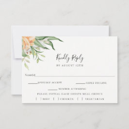 Botanische Blumenkarte RSVP