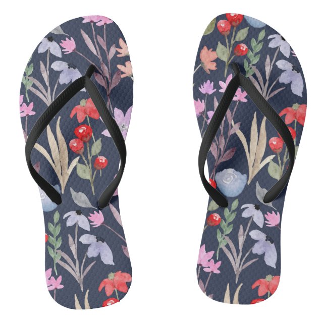 Botanische Blumenmuster-Mode Flip Flops (Fußbett)