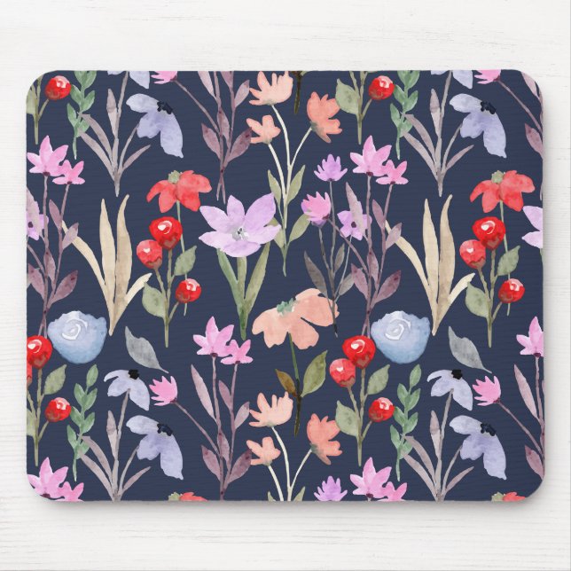 Botanische Blumenmuster-Mode Mousepad (Vorne)