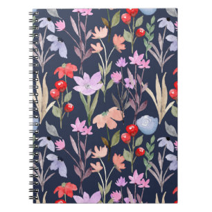 Botanische Blumenmuster-Mode Notizblock