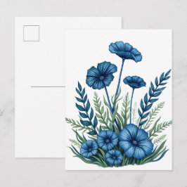 Botanische Blumenpostkarte Postkarte