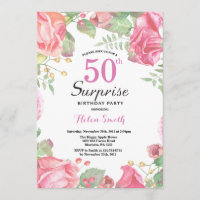 Botanische Blumenüberraschung 50. Geburtstag Einla