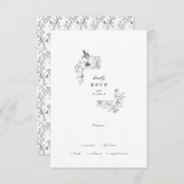 Botanische Blumenzeremonie RSVP Karte