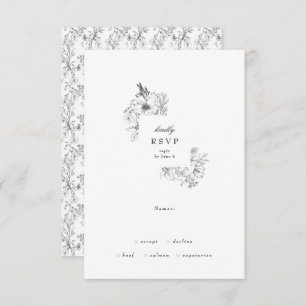 Botanische Blumenzeremonie RSVP Karte