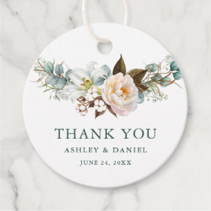 Botanische Blumenzwiebelhochzeit Geschenkanhänger