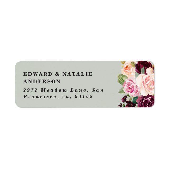 Botanische Blüte und Blattwerk (Vorne)