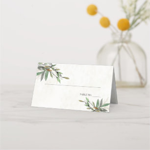 Botanische Blüten der Escort Card Platzkarte