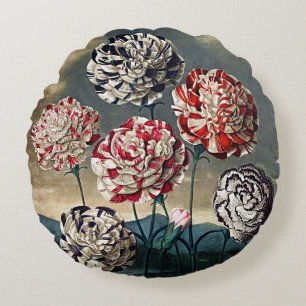Botanische Blüten Nelken Kissen
