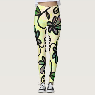 Botanische Blütenblätter Leggings
