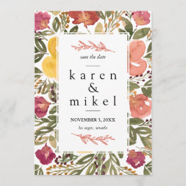 Botanische Blütenmalerei Save the Date Einladung