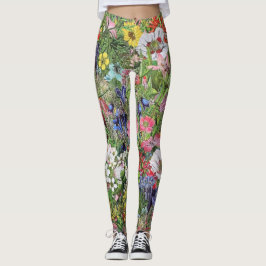 Botanische Blütennatur-Wildblume Leggings