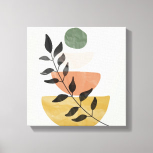 Botanische Bohemianische Pflanzenkunst- Leinwanddruck