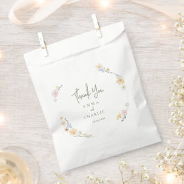 Botanische Boho Blume Skript Hochzeit Geschenktütchen