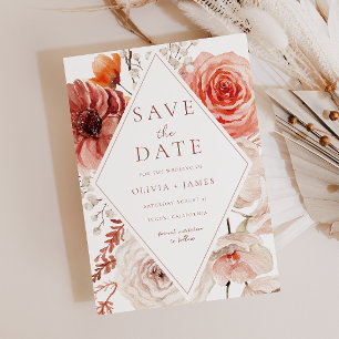 Botanische Boho-Blumenzange Save The Date