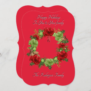 BOTANISCHE BOHO-CHRISTMAS-KARTE SAVE THE DATE