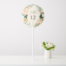 Botanische Boho Greenery Wedding Tischnummer