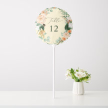 Botanische Boho Greenery Wedding Tischnummer