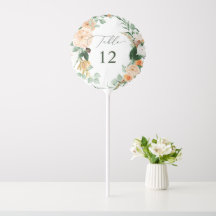 Botanische Boho Greenery Wedding Tischnummer