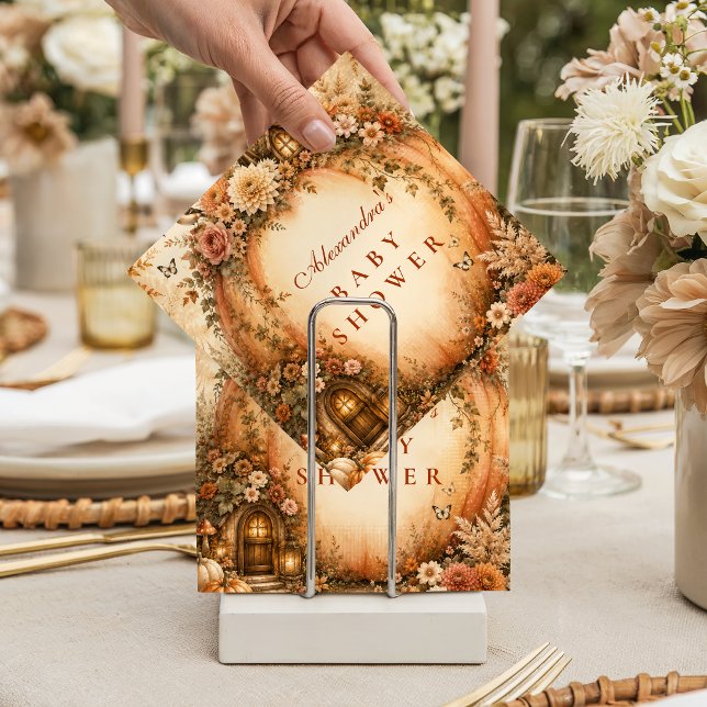 Botanische Boho-Kürbis-Baby-Party Serviette (Von Creator hochgeladen)