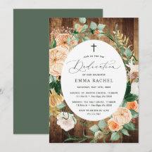 Botanische Boho personalisierte rustikale Holzdedi