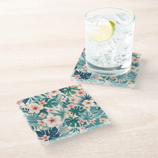 Botanische Breeze - Tropischer Untersetzer aus Blu