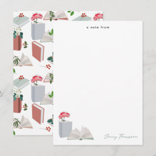 Botanische Bücher und Bibliothek Lesen Individuell Mitteilungskarte