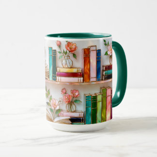 Botanische Bücherregal-Buntglas-Stil-Tasse Tasse