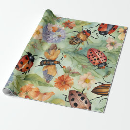 Botanische Bug Symphonie Geschenkpapier