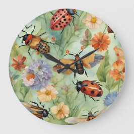 Botanische Bug Symphonie Große Wanduhr