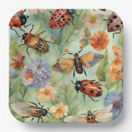 Botanische Bug Symphonie Pappteller