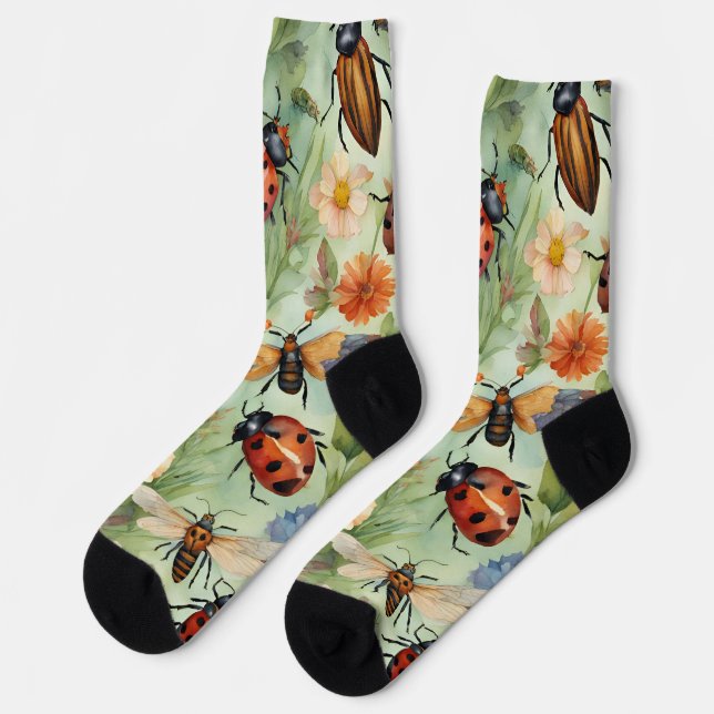 Botanische Bug Symphonie Socken (Linkes Detail)