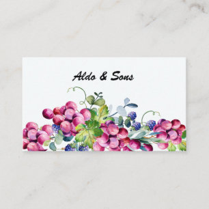 Botanische Business Card für Trauben und Beeren Visitenkarte