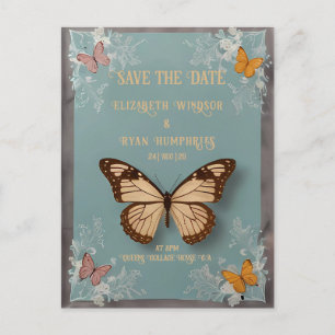 Botanische Butterfly Hochzeit Einladung Postkarte