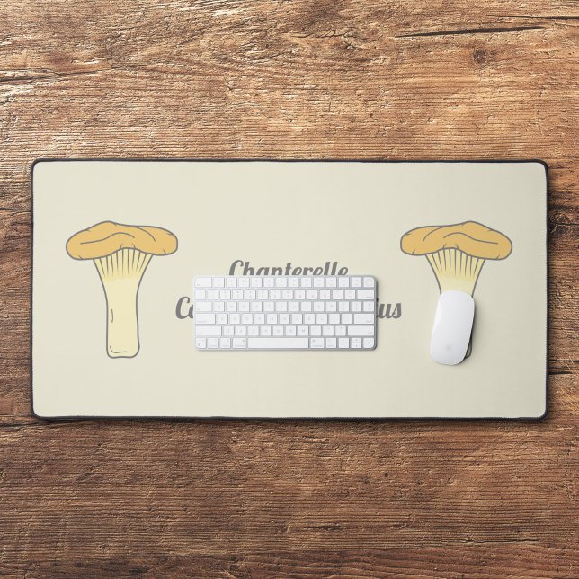Botanische Chanterelle Mushroom Desk Mat Schreibtischunterlage (Botanical Chanterelle Mushroom Desk Mat)