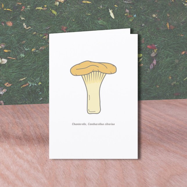 Botanische Chanterelle Mushroom Grußkarte Dankeskarte (Botanical Chanterelle Mushroom Greeting Card)
